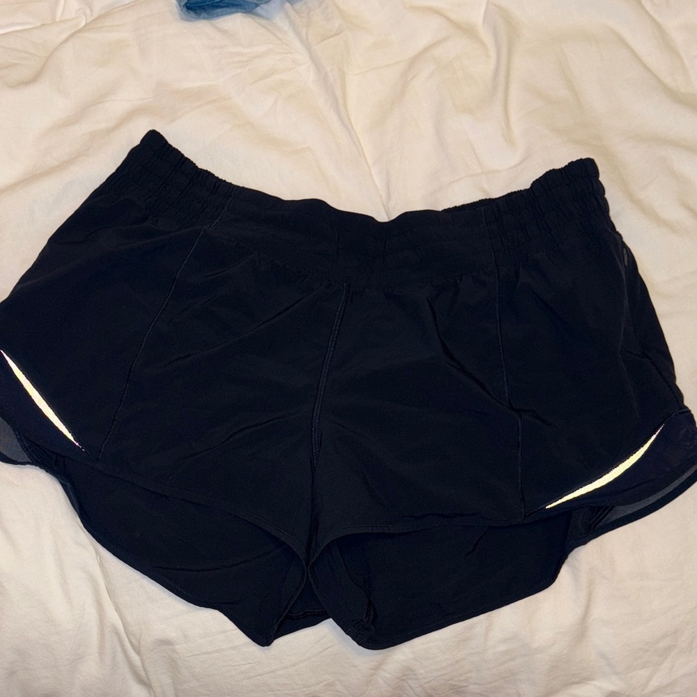 lululemon athletica Navy Hotty Hot lined 2.5 inch Athletic Shorts
